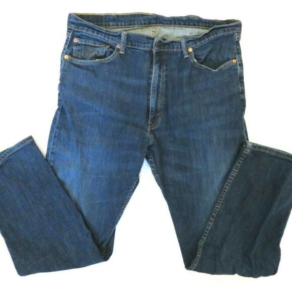 Levi's 505 Jeans Blue Red Tab Denim Pants Outdoors Casual Men's Size 38x32 - Picture 1 of 12
